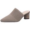 Generico Sandali Donna Comodi Scarpe Nere Donna Eleganti Ciabatte da estive con Punta Chiusa,Tacco,Tacco a Spillo,in Tessuto,Casual,con Sandali Zeppa Estive (Khaki,37)