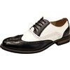 wealsex Scarpe Stringate Brouge Uomo Bicolori Ufficio Affari Casual Abito Formale Festa di Nozze Scarpe Oxfords