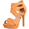 Elara Tacchi Alti da Donna Aperto Stiletto Chunkyrayan Blu Scuro LL85-Camel-36