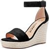 Castamere Donna Alto High Tacco Heel Zeppa Piattaforma Aperte sulla Punta Cinturino alla Caviglia Sandali da Matrimonio Feste Dress 10 CM Heels