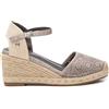 XTI - Sandali con zeppa Donna Piombo - Scarpe comode e versatili - Moda casual - Modello 14384302 (Misurare 37)