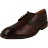 Clarks Un Hugh Lace Brown Leather Scarpe Eleganti per Uomo in Pelle Marrone Spazzolato (Taglia 41)
