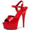 denova's - Sandali da donna con plateau, tacco molto alto, tacco a spillo, per pole dance, Rosso 4., 38.5 EU