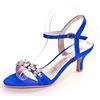 TarfiC Spillo Tacco Décolleté da Donna, Cinturino Raso Sandali per Donna Tacco Alto, Strass Scarpe per Sposa, Punta Aperta Comfort Festa Estiva Damigella d'Onore Tacchi