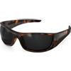 Bloomoak Occhiali da sole polarizzati neri con lenti super scure | Occhiali da sole sportivi avvolgenti unisex | UV400 | CAT 4 | Per fotofobia