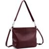 befen Borsa a tracolla in vera pelle da donna, borse a spalla da donna, piccola borsa a mano e borsa hobo da donna, con 2 cinturini, Bordeaux, 12.40''(L) x 3.74''(W) x 9.06''(H)