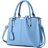 FiveloveTwo Donna Elegante Borsa da Pelle PU Borse a Tracolla Spalla Mano Sacchetto Tote Blu chiaro