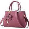 Wocharm Borsa a tracolla delle signore del cuoio dell'unità di elaborazione, borsa superiore della maniglia, borsa di totalizzatore di modo delle borse delle donne per, Pacchetto di gomma rosa+carta