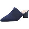 Generico Sandali Donna Comodi Scarpe Nere Donna Eleganti Ciabatte da estive con Punta Chiusa,Tacco,Tacco a Spillo,in Tessuto,Casual,con Sandali Zeppa Estive (Blue,40)
