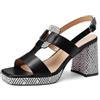 QUEEN HELENA Sandali con Tacco con Plateau Casual Eleganti Donna ZM9953
