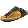 CASUAL Sandali da uomo in pelle nabuk - Infradito sandali con suola in sughero e plantare