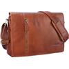 STILORD Till Borsa a tracolla donna uomo in pelle Piccola messenger in cuoio Cartella vintage porta PC 13 pollici A4 per università lavoro formato quadrato Colore:cognac-marrone