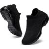 LARNMERN Scarpe Antinfortunistica Donna Infilare Leggere Nero 36EU