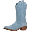 Elara Stivali da Cowboy Donna Motociclista Chunkyrayan 301-A32S Blau Suede-39