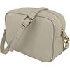 JOPHY & CO. Borsa a Tracolla Spalla in Vera Pelle con Frange e Chiusura Cerniera per Donne cod.5210 (Beige 5275, Large)