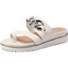 QUEEN HELENA Ciabatte Infradito con Plateau Donna Y6009 (Bianco, Sistema Taglie Calzature EU, Adulto, Numero, Media, 35)