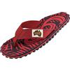 Gumbies Originals Rosso - Flip Flops in materiali riciclati, suola profilata in pneumatici per auto riciclati, plantare morbido in tela di cotone, comodo cinturino interdigitale in cotone, 40 EU