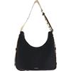 Coccinelle borsa a tracolla Raquel Handbag Double Grainy Leather Noir/Cognac nero