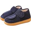 XINCHIA Pantofole per diabetici per donne e uomini, invernali, calde, larghe, gonfie, soffici, con gancio e anello, antiscivolo in memory foam, calzature per anziani, fodera in pile regolabile, scarpe da casa
