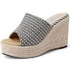 QUEEN HELENA Zeppe con Plateau Sandali Alti Zatteroni Casual Donna ZM9983