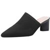 Generico Sandali Donna Comodi Scarpe Nere Donna Eleganti Ciabatte da estive con punta chiusa,tacco,tacco a spillo,in tessuto,casual,con Sandali Zeppa Estive (Black,39)