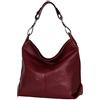 AMBRA Moda GL033 - Borsa a spalla da donna in vera pelle italiana, borsa a tracolla, borsa a mano da donna