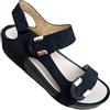 GRÜNLAND il benessere è naturale GRUNLAND SANDALI donna eleganti Comfort regolabile a tre strappi con finitura in oro per estate e cerimonie plantarer re-soft (nero2, Sistema Taglie Calzature EU, Adulto, Donna, Numero, Media, 37)