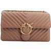 Pinko - Love One Classic DC Sheep Nappa Chevron, Borsa Donna