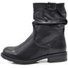 IF Stivali Stivaletti Anfibi Biker Motociclista Caviglia Con fibia Da Donna G527 Nero N.37