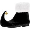 cfpqv Sovrastivali da Babbo Natale, unisex, per feste a tema, Babbo Natale, con campane, copriscarpe, elfo, carnevale, costume per adulti, Nero , 40
