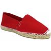 Desconocido Espadrillas classiche in tela con suola in juta, rosso, 48 EU
