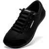 HOBIBEAR Scarpe da donna e da uomo, minimaliste, a piedi nudi, alla moda, con caduta zero, Tutto nero, 43 EU
