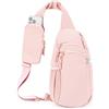 GreenTaya Zaino Monospalla Donna Uomo Marsupio Tracolla con Tasca Bloccante RFID Borsello Tracolla Sling Bag con Porta Tablet per Casual Viaggio, Rosa
