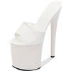 BeAUZQ Sandali con Plateau con Tacco a Spillo da 20 cm da Donna Party Club Sexy Stripper Pole Dancing Tacchi Alti Plus Size Unisex
