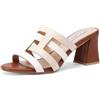 QUEEN HELENA Sabot Sandali con Tacco Medio Casual Donna ZM9682