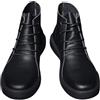 Generico Scarponcini Uomo Pelle Stivaletti Imbottiti Uomo [] Stivali casual da uomo High Street comodi e adatti a tutte le stagioni Scarponcini Uomo Pelle Scarpe Uomo Nere Invernali (Black, 43)