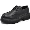 IF Fashion Scarpe Mocassini Stringati da Donna con Lacci Platform Piatta Forma G692 Nero N.38