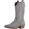 Elara Stivali da Cowboy Donna Motociclista Chunkyrayan 301-A32S Grey Suede-40