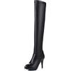 WOkismD Stivali da Donna Alti 10CM / 3.93IN Stivali sopra Il Ginocchio Stivali Elastici A Spillo Stivali da Cavaliere con Tacco Alto di Grandi Dimensioni