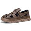 Generic Sandali da uomo in similpelle ritagliati, cinturino regolabile, calzature con suola spessa antiscivolo, scarpe pescatore casual traspiranti for passeggiate estive all'aperto