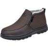 Generico Scarpe Antipioggia Uomo Scarpe Uomo Desert Boot Stivali da Neve Caldi e Casuali da Uomo, in Velluto, con Fondo Spesso, in Autunno e Primavera, di Grandi Scarpe con Pelo Uomo (Coffee, 47)