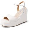 QUEEN HELENA Zeppe con Tacco Alto Sandali Alti con Plateau Casual Donna ZM9914