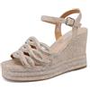 QUEEN HELENA Zeppe con Strass Sandali Alti con Cinturino Donna ZM9915