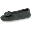 Isotoner - Pantofole donna, in velluto, con fiocco grande | Pantofola in muschio complementari per un comfort duraturo e una tenuta ottimale nella vita quotidiana.