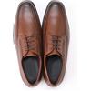 ENWIND Scarpe Oxford da Uomo Stringate Derby Basse Scarpe da Cerimonia Sposa da Uomo,Marrone,47 EU