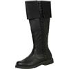 Generisch Stivali medievali in pelle PU, da uomo, corti, stivaletti da equitazione, in pelle, vintage, invernali, in pelle, da uomo, stile vintage, steampunk, scarpe da cavaliere per cosplay e
