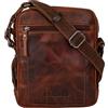 STILORD "Nash" Borsello a Tracolla Uomo in Pelle Borsa Vintage Piccola Borsetta Cuoio Messenger Bag per Tablet Colore:seppia - marrone