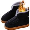 Generic Scarpe Uomo Donna Diabetiche Regolabile Pantofole Calde Invernali per Piedi Gonfi Stivali da Passeggio per La Piedi degli Anziani Women Black 38