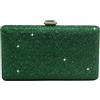 Boutique De FGG Elegante Borsa da Sera con Cristalli per Donna Borse Serali Formale con Strass Stilosa Borsa a Scatola Borsa da Sposa, Piccolo