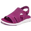 ilbcavne Sandali Aperti Donna Comfort Naturale, Sandali Estivi Donna con Zeppa Ortopedici, Slip-On Ultra Leggere Sandali da Donna Elasticizzati con Bocca di Pesce, Mesh Morbida Scarpe per(Size:37EU,Color:rosa)